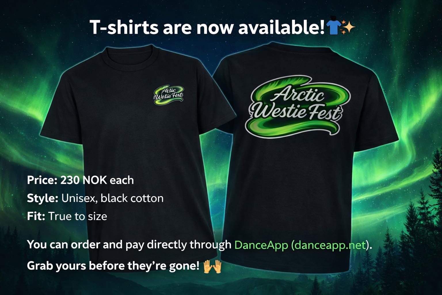 Arctic Westie Fest event T-shirts